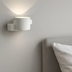 Applique Camera Da Letto-Sforzin Illuminazione Applique di gesso bianco per chia sforzin pitturabile