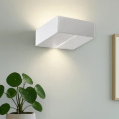 Applique Da Parete-Selezionato da Mazzolaluce Applique di gesso ceramica bianco mensola moderna
