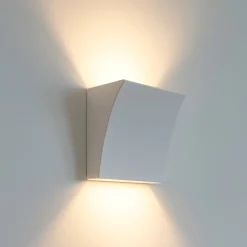 Applique Da Parete-Selezionato da Mazzolaluce Applique di gesso ceramica led 9w 4000k bianca moderna