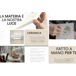 Applique Da Parete-Selezionato da Mazzolaluce Applique di gesso ceramica led 9w 4000k bianca moderna