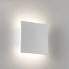 Applique Da Parete-Selezionato da Mazzolaluce Applique di gesso ceramica led 18w 4000k quadrata bianca