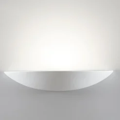 Applique Da Parete-Selezionato da Mazzolaluce Applique di gesso ceramica mezzaluna bianca