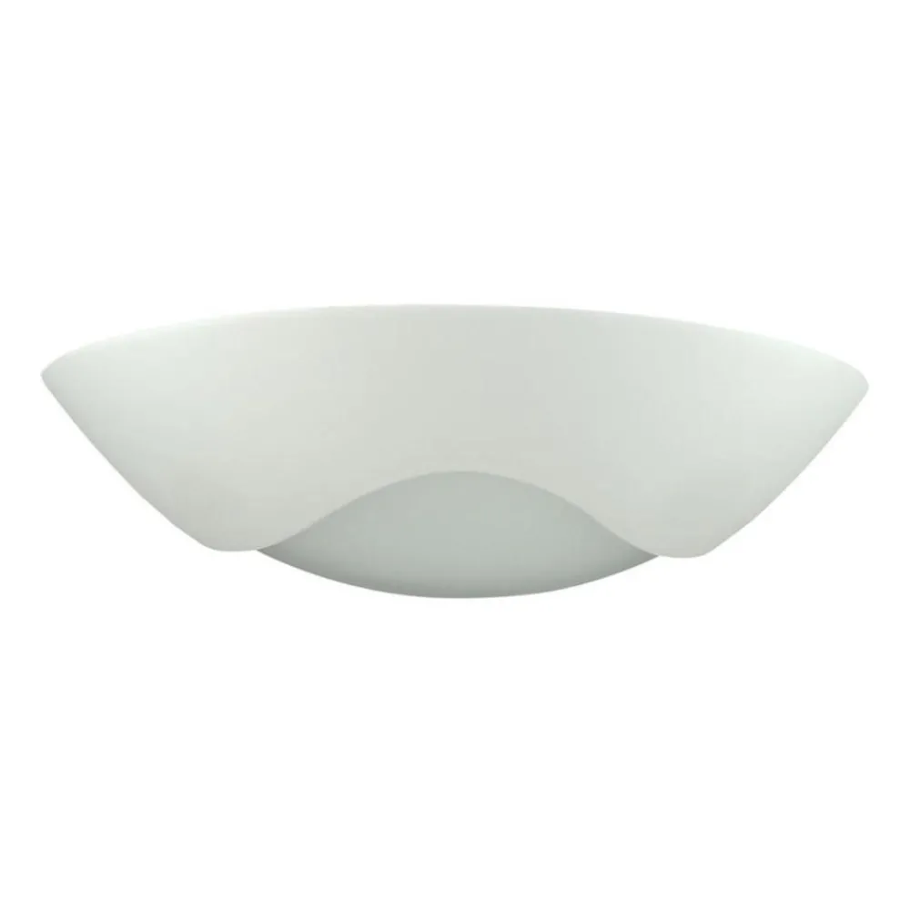 Applique Da Parete-Selezionato da Mazzolaluce Applique di gesso ceramico bianco pitturabile diffusore in vetro