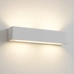 Applique Da Parete-Selezionato da Mazzolaluce Applique di gesso ceramico bianco led 18w 3000k rettangolare