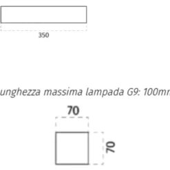 Applique Da Parete-Selezionato da Mazzolaluce Applique di gesso ceramico bianco led 18w 3000k rettangolare