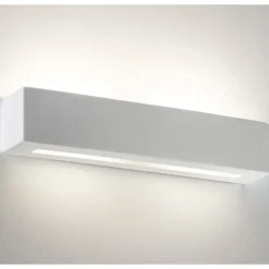 Applique Da Parete-Selezionato da Mazzolaluce Applique di gesso ceramico rettangolare bianca led24w 3000k