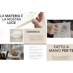Applique Da Parete-Selezionato da Mazzolaluce Applique di gesso ceramico rettangolare bianca led24w 3000k