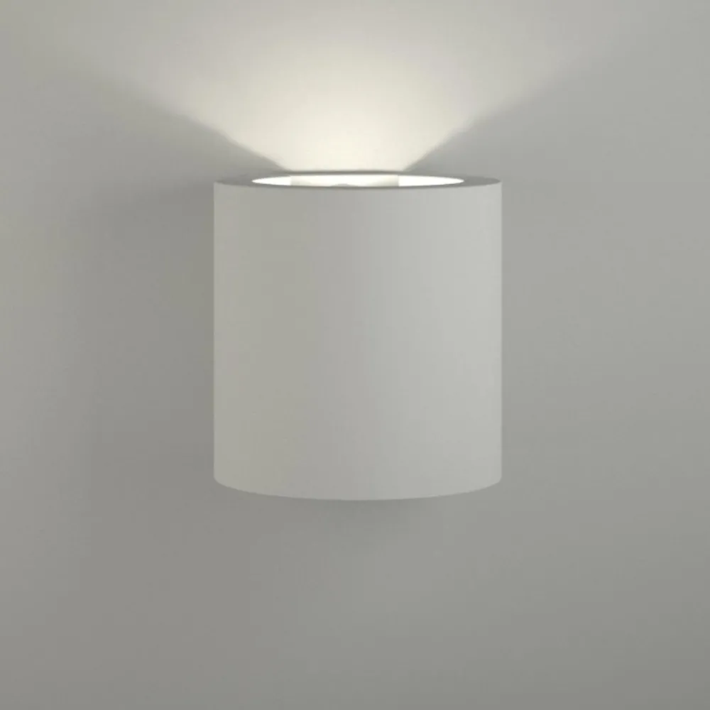 Applique Da Parete-Selezionato da Mazzolaluce Applique di gesso cristaly cilindro bianco verniciabile