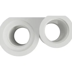 Applique Da Parete-Selezionato da Mazzolaluce Applique di gesso doppio cilindro bianco luce biemissione