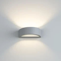 Applique Da Parete-Selezionato da Mazzolaluce Applique di gesso grigio curvo moderna