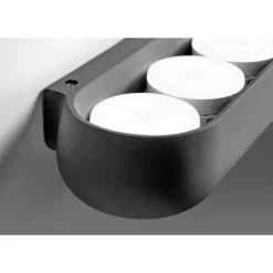 Applique Da Parete-Sforzin Illuminazione Applique di gesso grigio ral 7039 ovale moderna sforzin mysia