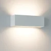 Applique Da Parete-Sforzin Illuminazione Applique di gesso hermione sforzin rettangolare bianca