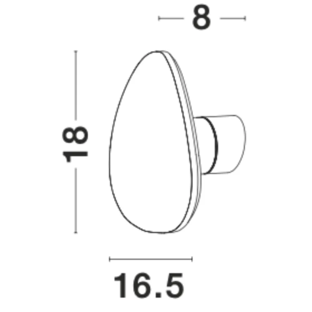 Applique Da Parete-Selezionato da Mazzolaluce Applique di gesso led 10w 3000k design moderna