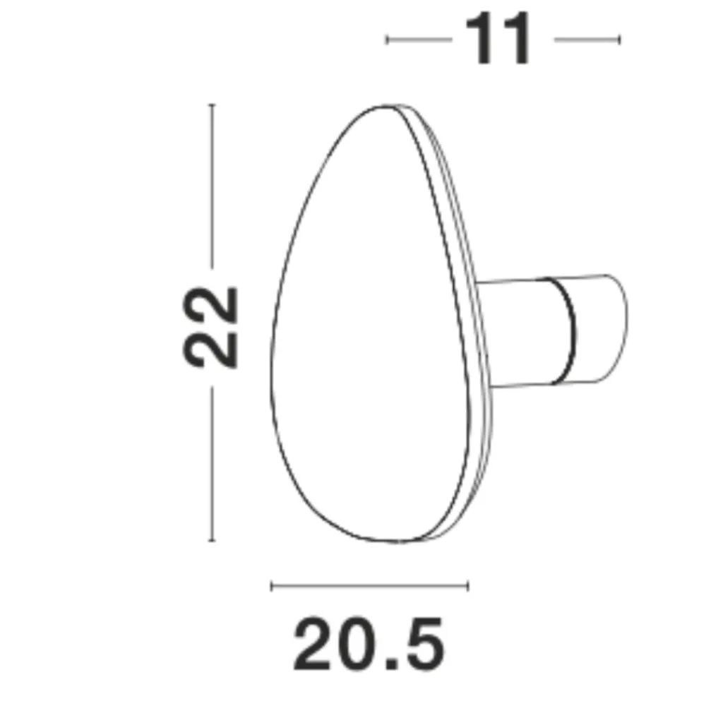 Applique Da Parete-Selezionato da Mazzolaluce Applique di gesso led 12w 3000k design moderna