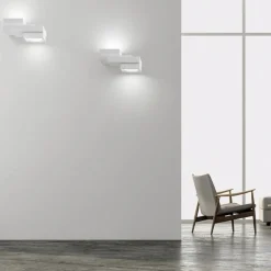 Applique Da Parete-Sforzin Illuminazione Applique di gesso 2 luci sopra sotto tecnico sforzin sibari