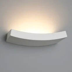 Applique Da Parete-Selezionato da Mazzolaluce Applique di gesso mensola curva bianca