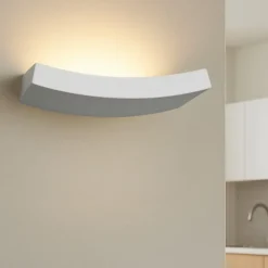 Applique Da Parete-Selezionato da Mazzolaluce Applique di gesso mensola curva bianca