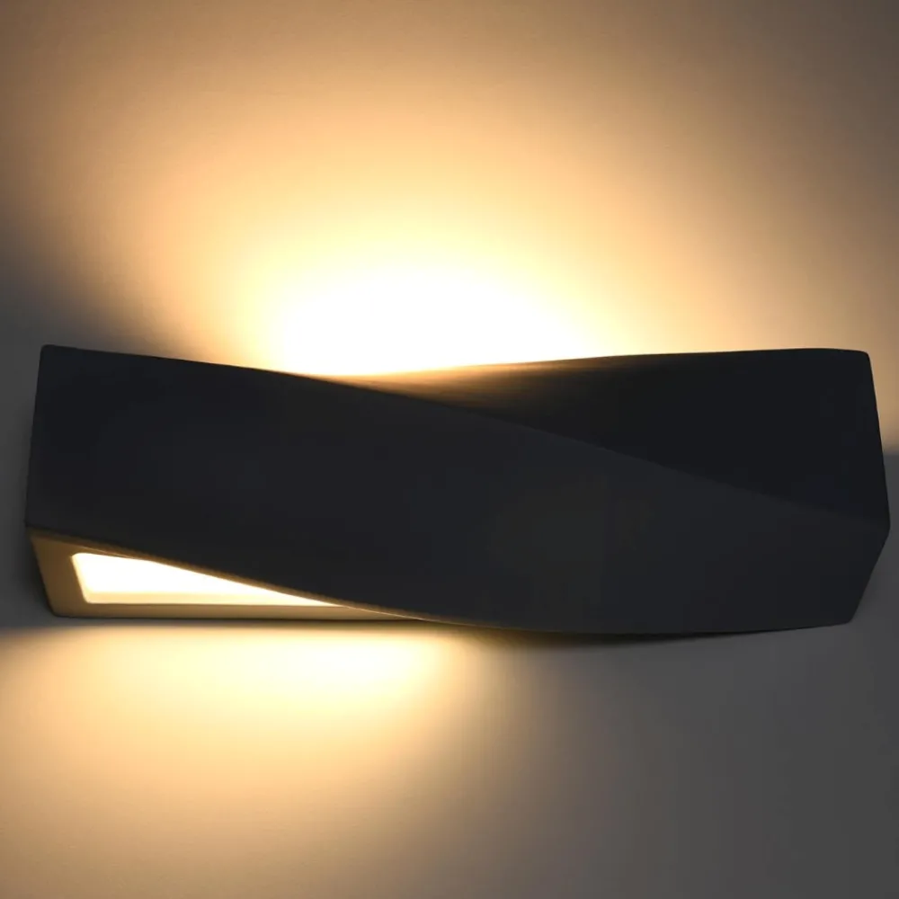 Applique Da Parete-Selezionato da Mazzolaluce Applique di gesso nero luce moderna design fp
