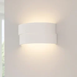 Applique Da Parete-Selezionato da Mazzolaluce Applique di gesso pitturabile design moderna curva