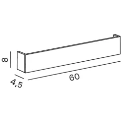 Applique Da Parete-Perenz Illuminazione Applique di gesso rettangolare led 18w bianco wall