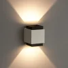 Applique Da Parete-Sforzin Illuminazione Applique di gesso syme sforzin quadrato moderna bianco nero
