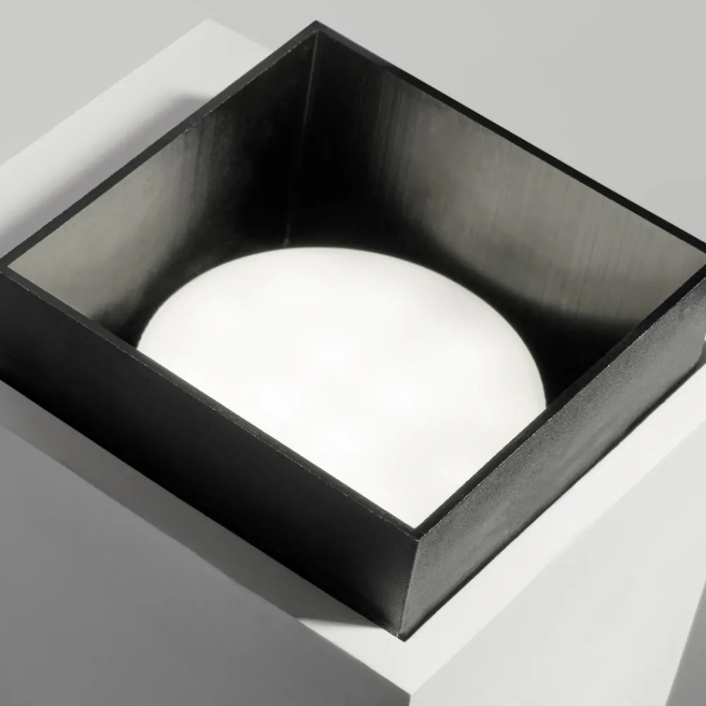 Applique Da Parete-Sforzin Illuminazione Applique di gesso syme sforzin quadrato moderna bianco nero