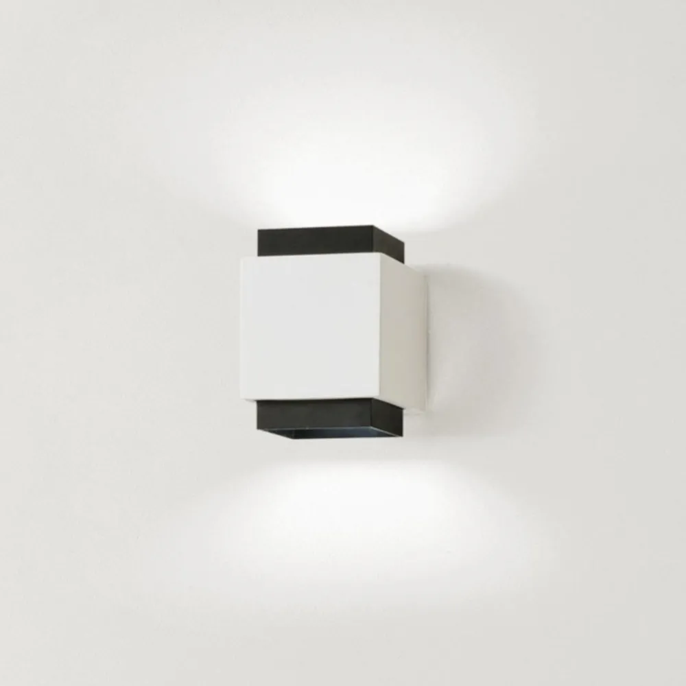 Applique Da Parete-Sforzin Illuminazione Applique di gesso syme sforzin quadrato moderna bianco nero