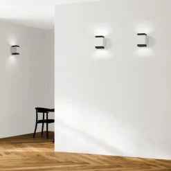 Applique Da Parete-Sforzin Illuminazione Applique di gesso syme sforzin quadrato moderna bianco nero
