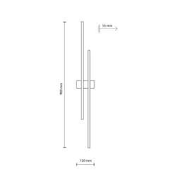 Applique Da Parete-Selezionato da Mazzolaluce Applique di legno design bacchette moderna led 24w 3000k