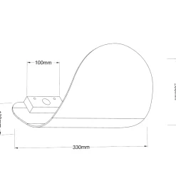 Applique Da Parete-Fabas Luce Applique di legno frassino pevero moderna led 18w 3000k