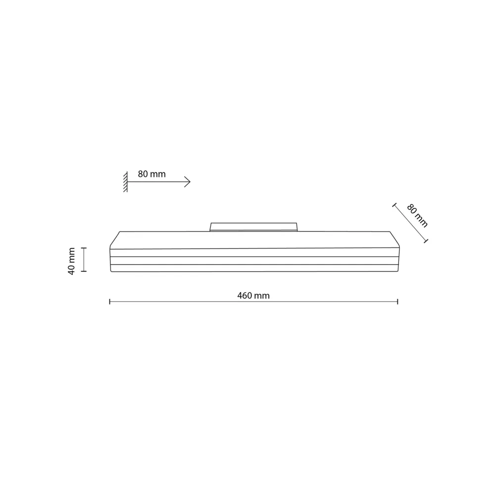 Applique Da Parete-Selezionato da Mazzolaluce Applique di legno luce verso il basso led 3000k