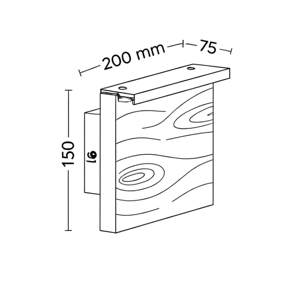Applique Da Parete-Selezionato da Mazzolaluce Applique di legno moderno led 8w 3000k dimmerabile