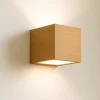 Applique Da Parete-Selezionato da Mazzolaluce Applique di legno naturale lampada cubo