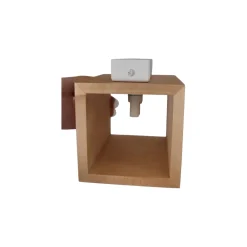 Applique Da Parete-Selezionato da Mazzolaluce Applique di legno naturale lampada cubo