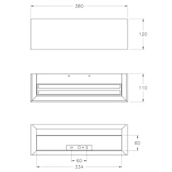 Applique Da Parete-Fabas Luce Applique di legno quercia rettangolare badia led 16w 3000k