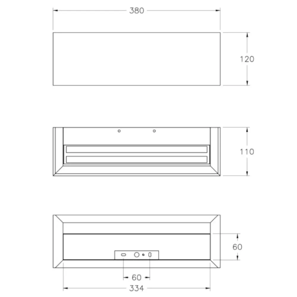 Applique Da Parete-Fabas Luce Applique di legno quercia rettangolare badia led 16w 3000k