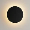 Applique Da Parete-Selezionato da Mazzolaluce Applique disco cerchio nero da parete moderna 20cm