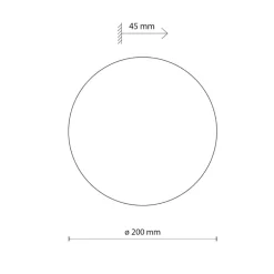 Applique Da Parete-Selezionato da Mazzolaluce Applique disco cerchio nero da parete moderna 20cm