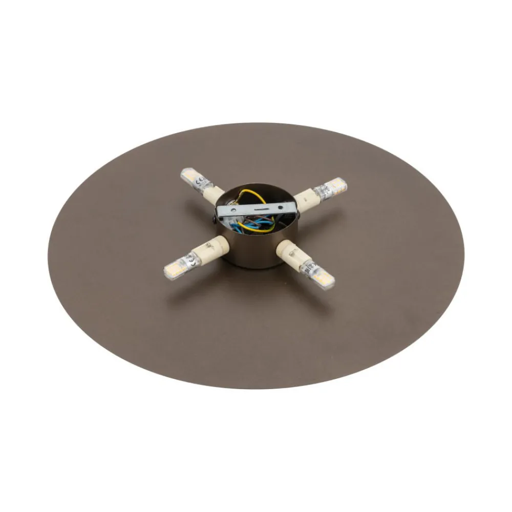 Applique Da Parete-Selezionato da Mazzolaluce Applique disco 40cm marrone da parete moderna