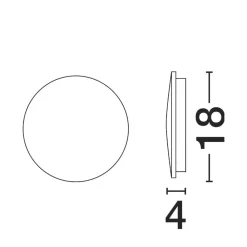 Applique Da Esterno-Selezionato da Mazzolaluce Applique disco led 12w 3000k bianco per esterno
