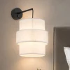 Applique Camera Da Letto-Selezionato da Mazzolaluce Applique di tessuto con interruttore per comodini camera da letto moderna