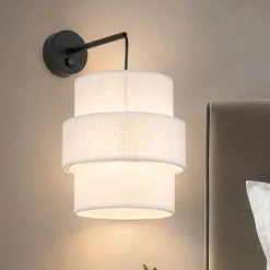 Applique Camera Da Letto-Selezionato da Mazzolaluce Applique di tessuto con interruttore per comodini camera da letto moderna
