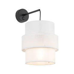Applique Camera Da Letto-Selezionato da Mazzolaluce Applique di tessuto con interruttore per comodini camera da letto moderna