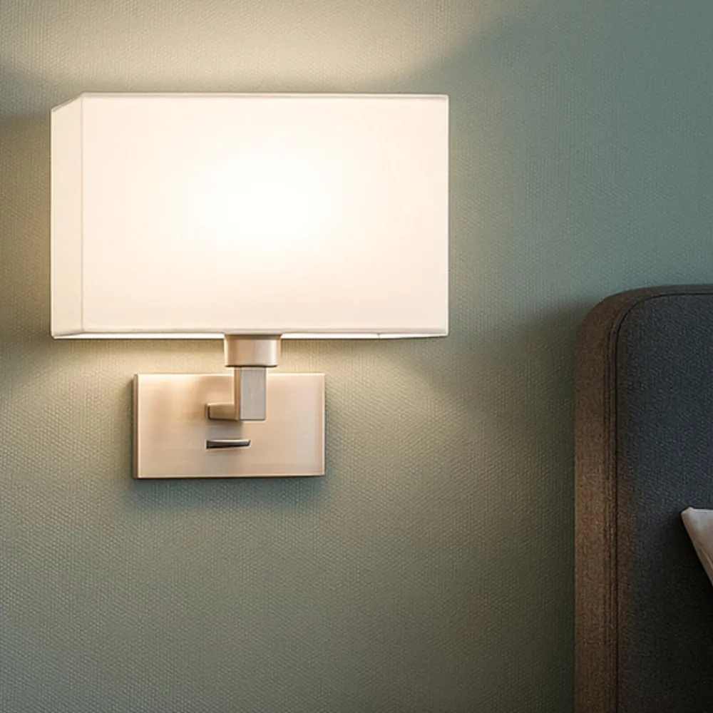 Applique Camera Da Letto-Perenz Illuminazione Applique di tessuto para hotel perenz da comodino per camera da letto
