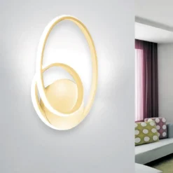Applique Da Parete-Gea Luce Applique diva oro led 20w 3000k moderna