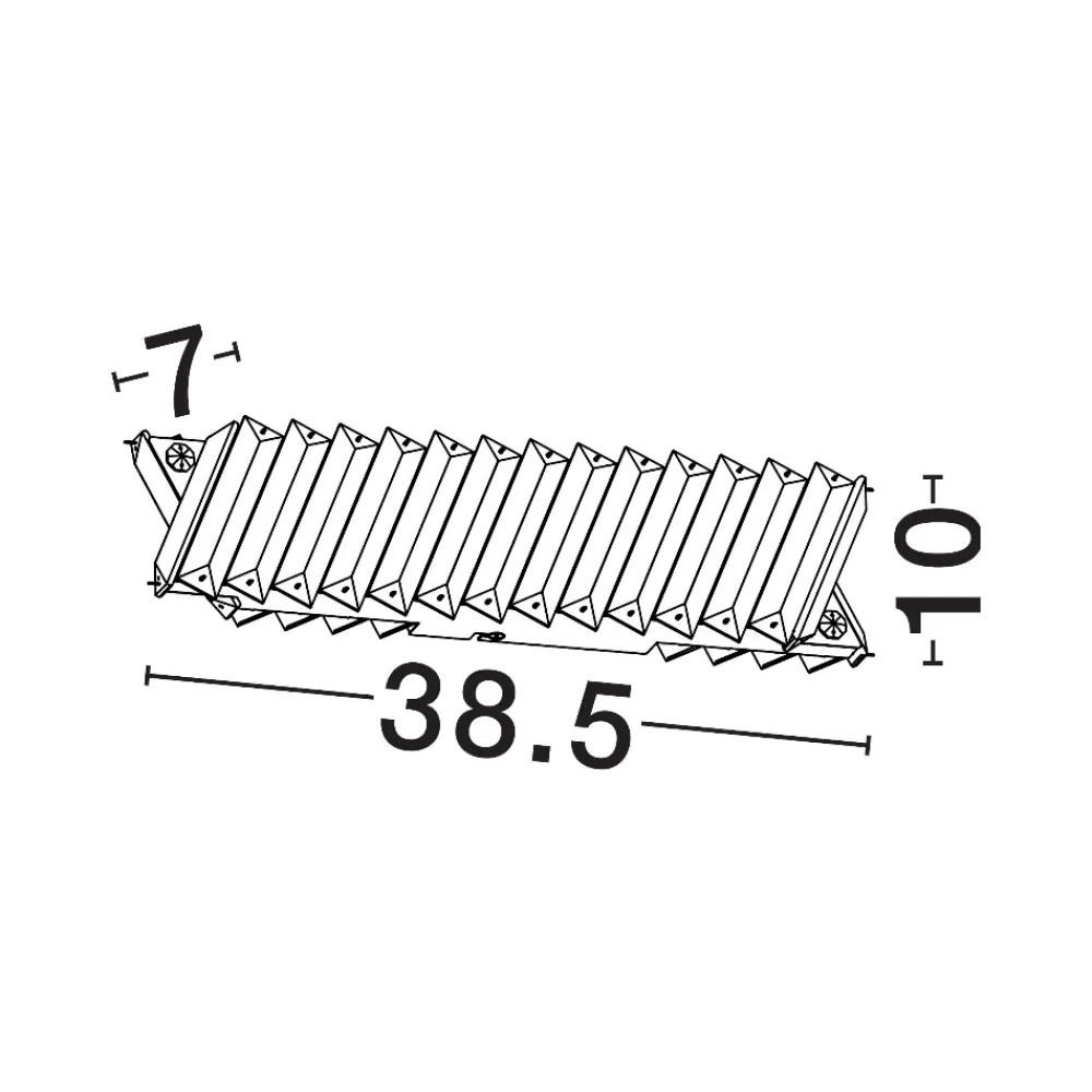 Applique Da Parete-Selezionato da Mazzolaluce Applique di vetro cristallo trasparente design led 9w 3000k dimmerabile