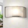 Applique Da Parete-Fabas Luce Applique di vetro moderna fume alide