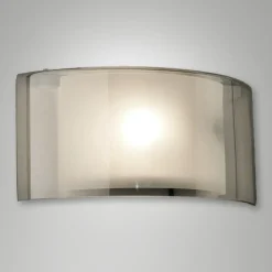 Applique Da Parete-Fabas Luce Applique di vetro moderna fume alide