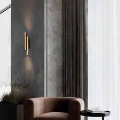 Applique Da Parete-Selezionato da Mazzolaluce Applique doppio cilindro dorato led 15w 3000k