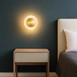 Applique Camera Da Letto-Selezionato da Mazzolaluce Applique dorata moderna led 8w 3000k per camera da letto
